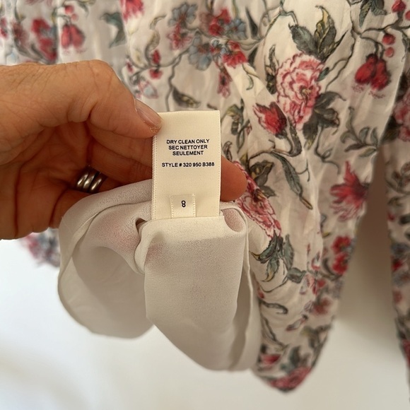 Rebecca Taylor Ruby Floral Silk Blend Boho Blouse | Size 8 | Romantic Fall Style - Picture 7 of 9